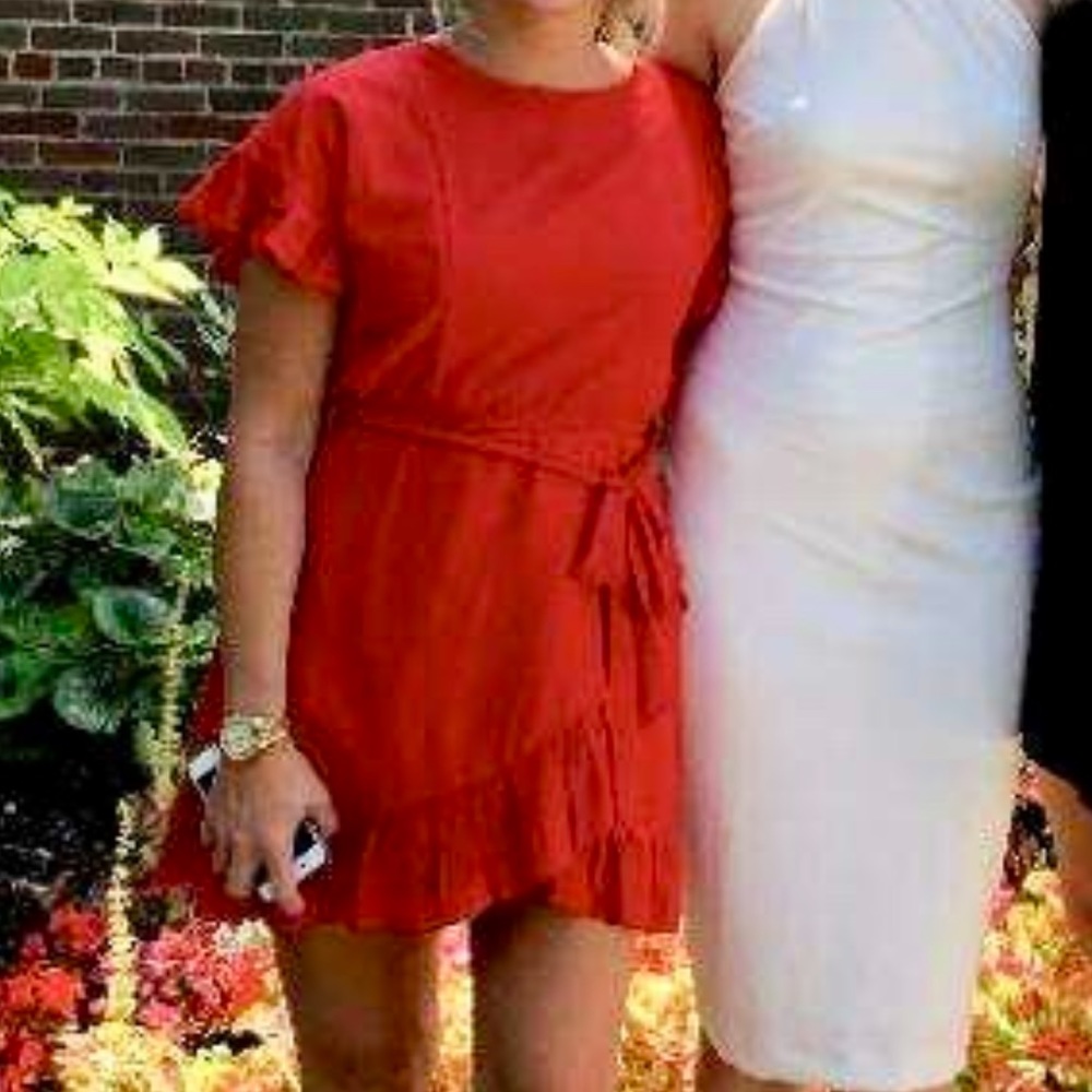 Adorable F21 Red Ruffle Mini Dress